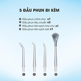 Bộ 05 đầu tăm thay thế cho Máy tăm nước du lịch 1903 và 1904