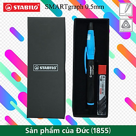Bộ bút chì bấm STABILO SMARTgraph 0.5mm - Bộ 1 bút chì + Tuýp 12 ruột 0.5mm (MPE1842S-BU)