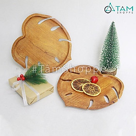 Mua Khay gỗ hình lá Monstera KG-36