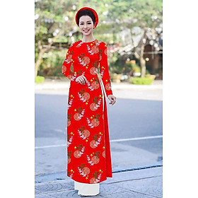 ÁO DÀI TRUYỀN THỐNG LỤA NHẬT IN CÂY TRÚC