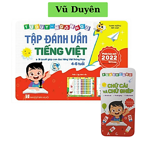 Hình ảnh Sách Tập đánh vần Tiếng Việt 2022 dành cho bé 4-6 tuổi (phiên bản mới124 trang) quét mã QR - Tặng kèm bộ thẻ chữ cái và chữ ghép