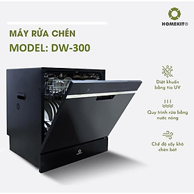 Mua Máy rửa chén bát HOMEKIT DW-300 2 tầng tích hợp rửa trái cây rau củ  khử trùng bằng tia UV - lắp đặt tận nhà