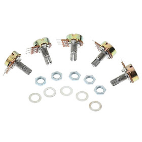 5 Pieces 50K Ohm 3 Terminal B50K Linear Taper Rotary Potentiometer Kit