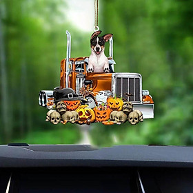 Funny Car Pendant/ Halloween Pumpkin Halloween Decor Lovely Auto Rearview Mirror Pendants Rear View Mirror Charm for Table