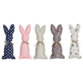 5Pcs  Cloth  Easter Farmer Bunny Figure for  Decor