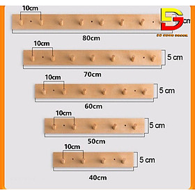 Mua Móc Treo Đồ  Móc Treo Quần Áo Gắn Tường DGHome Nhiều Kích Cỡ Chất Liệu Gỗ Thông Cao Cấp DG-17