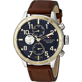 Đồng Hồ Nam Tommy Hilfiger 1791137 Bằng Thép Không Gỉ Với Dây Da Màu Nâu