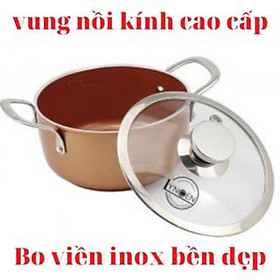 Mua Nắp vung nồi chảo kính cường lực viền inox Lyncen xuất Nhật size 16/18/20/22/24/26/28/30cm
