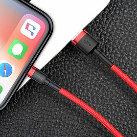 Cáp sạc 2.4A Baseus Lightning dùng sạc pin và đồng bộ dữ liệu tốc độ cao , dây dù bền bỉ dành cho iPhone/iPad ( nhiều lựa chọn ) - Hàng chính hãng