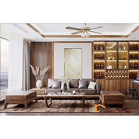 Mua Tuyệt Phẩm Sofa Gỗ Cao Cấp Phiên Bản Cho Phòng Khách Nhỏ SG241 3 - 2 đôn