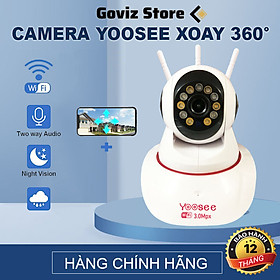 Hình ảnh Camera wifi trong nhà Yoosee  Z02T 2.0 Full HD, 3 râu, xoay 360 độ , tương tác 2 chiều, hỗ trợ thẻ nhớ lên đến 128G, cảnh báo chuyển động – Hàng nhập khẩu