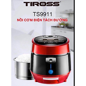 Nồi Cơm Điện IH Tách Đường Tiross TS9911 (1.5 Lít) - Đỏ - Hàng Chính Hãng