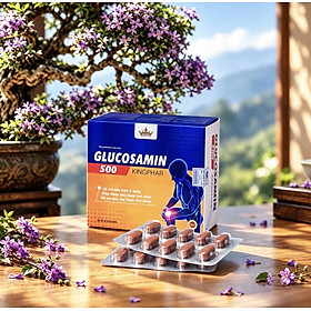 Viên uống bổ khớp Glucosamin 500 Kingphar, hộp 100v, hỗ trợ các vấn đề về xương khớp