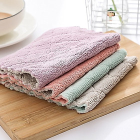 Khăn Lau Nhà Bếp Đa Năng 2 Mặt Xuất Nhật - Vệ Sinh Nhà Cửa - Vải Sợi Microfiber Không Phai Màu Rụng Sợi Nhanh Khô- Hàng Chính Hãng MINIIN - 5 Khăn