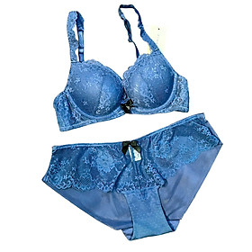 Bộ đồ lót Pink Dear V277 ren hoa mút mỏng đính nơ hột xoài quần lưới