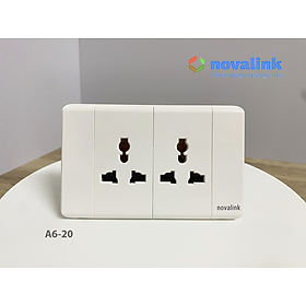 Mua Ổ điện đơn 3 chấu cắm đa năng âm tường A6-08 Novalink chính hãng. Có thuế VAT  COCQ