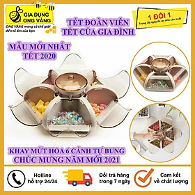 Mua Khay Mứt  Khay Đựng Bánh Kẹo 6 Cánh Hoa Tự Bung  Sang Chảnh  Lịch Sự  Mẫu Mới Nhất Tết 2021 Club