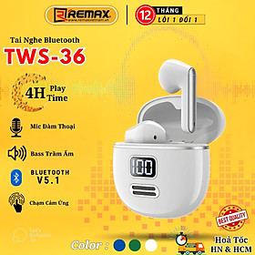 Tai nghe True Wireless Remax TWS-36 phong cách retro , Âm thanh sắc nét , sống động  - Hàng Chính Hãng Remax