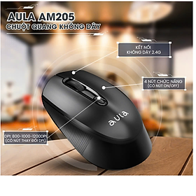 Mua Chuột quang không dây AULA AM205 - Hàng chính hãng