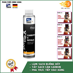 Dung dịch hoạt tính làm sạch buồng đốt Carbon X Royale Bluechem 34160E - hiệu suất cao, đổ trực tiếp vào bình xăng, loại bỏ cặn carbon