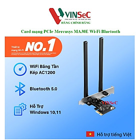 Mua Card mạng WiFi PCIe Mercusys MA30E AC1200 + Bluetooth 5.0 - Hàng Chính Hãng
