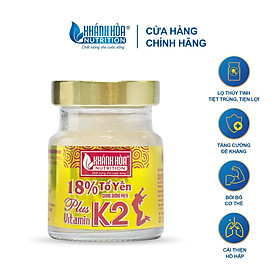 Yến Sào Chưng Đường Phèn 18% Bổ Sung Vitamin K2 - Khánh Hòa Nutrition - Lọ 70 ML