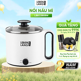 Nồi lẩu điện mini đa năng Lebenlang LBEC0808 1500ml - Hàng chính hãng