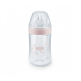 Bình sữa NUK Nature Sense nhựa PP 260ml núm ti Silicone S1 - M Giao ngẫu