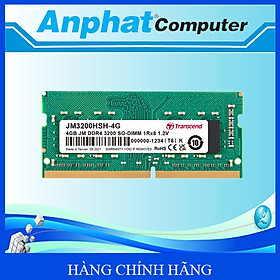 Bộ nhớ RAM Laptop Transcend JM DDR4 3200Mhz SO-DIMM - Hàng Chính Hãng