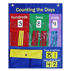 School Classroom Pocket Chart Counting The Days Back with Magnetic Strip Number Cards Counting Sticks Develop Counting &