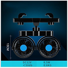 QUẠT Ô TÔ HUXIN QUẠT ĐIỆN NHỎ CHO XE VỚI BỘ PHẬN LÀM LẠNH CỐC HÚT ĐA CHỨC NĂNG