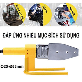 Máy hàn ống nhựa 800W, Tự động chỉnh nhiệt, đầu hàn 20-63mm