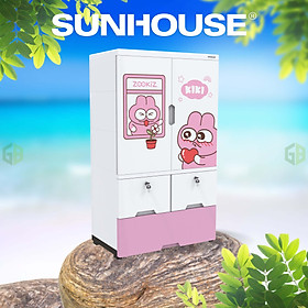 Mua Tủ nhựa trẻ em 2 cánh Happy Kids SUNHOUSE KS-CA1177G3 - Hàng chính hãng