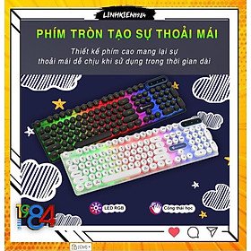 Mua Bàn phím máy tính gaming giả cơ PANTSAN PK100 có dây nút tròn Led 7 màu cực đẹp