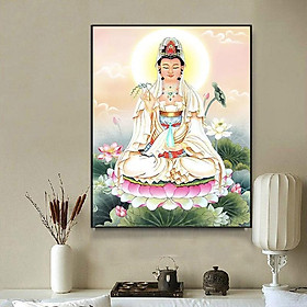 Mua Tranh thêu kín chữ thập Quan âm 62275
