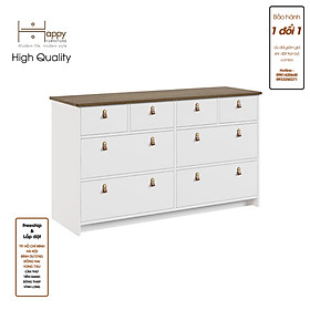 [Happy Home Furniture] NOMIA , Tủ lưu trữ 8 ngăn kéo , 140cm x 45cm x 80cm ( DxRxC), THK_065