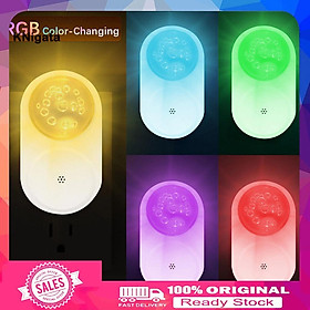 Bộ 2 Đèn LED RGB Cảm Ứng Ánh Sáng Ban Đêm Tiết Kiệm Năng Lượng