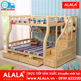 Mua Giường tầng ALALA101 gỗ thông nhập khẩu - www.ALALA.vn® - Za.lo: 0939.622220