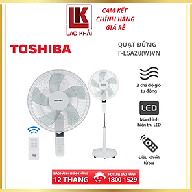 Mua Quạt đứng Toshiba F-LSA20(W)VN  Màu trắng  60W - Điều khiển từ xa - 5 cánh - Hẹn giờ tắt/mở - Hàng chính hãng  bảo hành 12 tháng