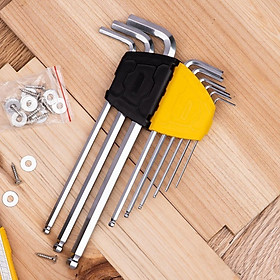 Mua Bộ Lục Giác Chữ L Đầu Bi 9 Chiếc Deli Cao Cấp Chính Hãng - Kích Thước 1 5 - 10mm - Nhỏ Gọn  Tiện Dụng - EDL3090