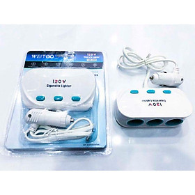 Mua Sạc xe hơi 3 tẩu + 2 usb Weitoo WT-22 - Hồ Phạm