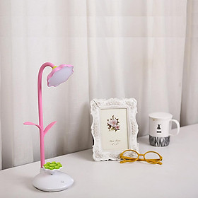 Foldable Sunflower Desk Table Lamp USB Charging Touch Sensitive Lamp LED Night Light with Phone Stand Holder