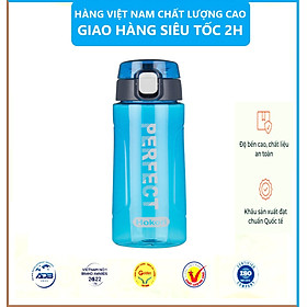 Bình nước thể thao - Bình nước chịu nhiệt 700ml Hokori Việt Nhật. Không mùi ,kháng khuẩn, không chứa BPA an toàn tuyệt đối cho sức khỏe tặng kèm hình dán sticker- Hàng chính hãng - Màu Xanh