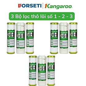 Combo bộ lọc thô Kangaroo lõi 123 dùng cho máy lọc nước Kangaroo - Hàng chính hãng