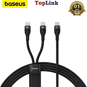 Mua Cáp Sạc Nhanh 100w Type C ra C+C Baseus CB000035 Bọc Dù Tương Thích i-Pad Mac-Book SamSung Huawei XiaoMi - Hàng chính hãng
