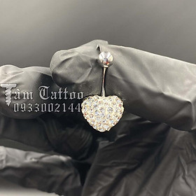 Mua Khuyên rốn trái tim cao cấp bằng thép y tế cao cấp không rỉ.