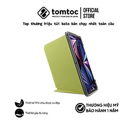 Bao da từ tính Tomtoc Vertical cho Ipad Pro 11 inch 2021 - Hỗ trợ sạc không dây cho Apple Pencil, hàng chính hãng