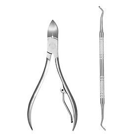 Kềm Cắt Da Và Cây Lấy Khóe Móng Bằng Inox (2 Chiếc)