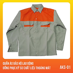 Bộ quần áo bảo hộ lao động, đồng phục kỹ sư chất liệu thoáng mát - 5 - AKS01