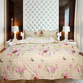 Bộ chăn ga gối 5 món cotton Hàn Julia 257BG16